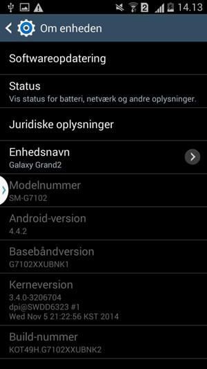 Vælg Softwareopdatering