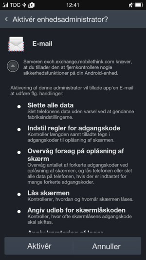 Vælg Aktivér