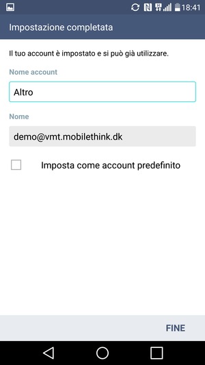 Scegli un nome per il tuo account e inserisci il tuo nome. Seleziona FINE