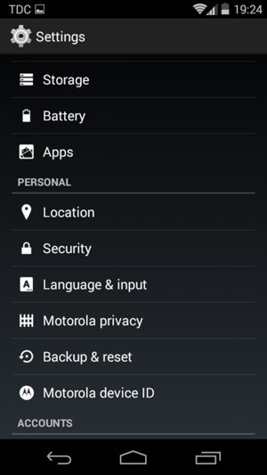 Scroll to and select Location