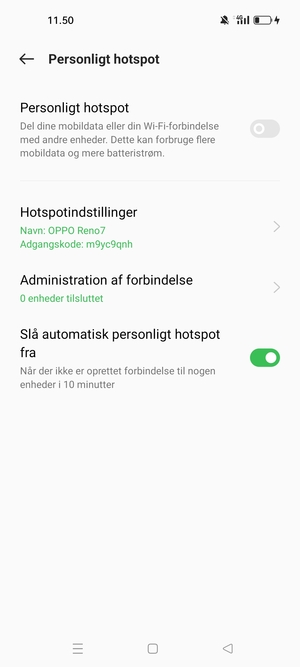 Vælg Hotspotindstillinger