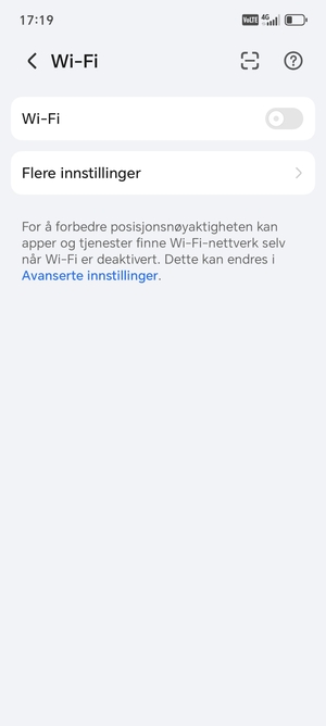 Slå på Wi-Fi