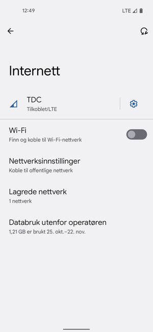 Slå på Wi-Fi