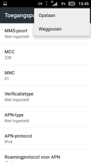 Selecteer Opslaan