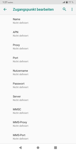 Geben Sie Internet-Informationen ein