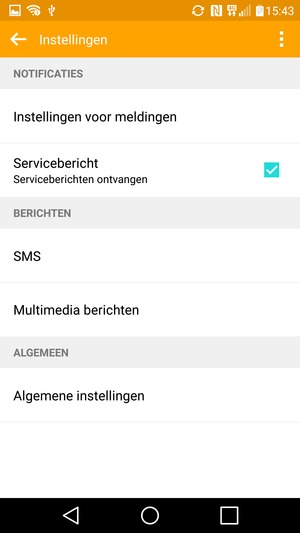 Selecteer SMS