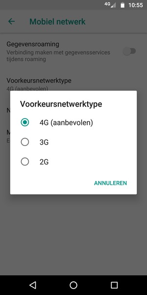 Selecteer uw voorkeursoptie