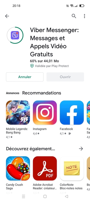 Veuillez attendre la fin de la procédure d'installation