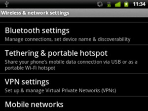Select Tethering & portable hotspot