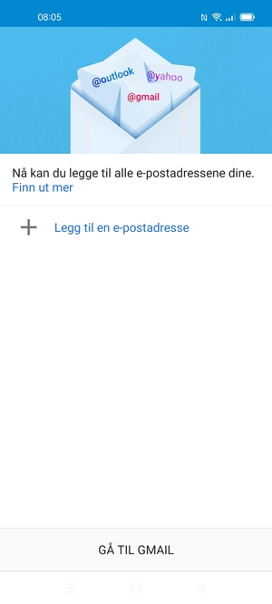 Velg Legg til en e-postadresse