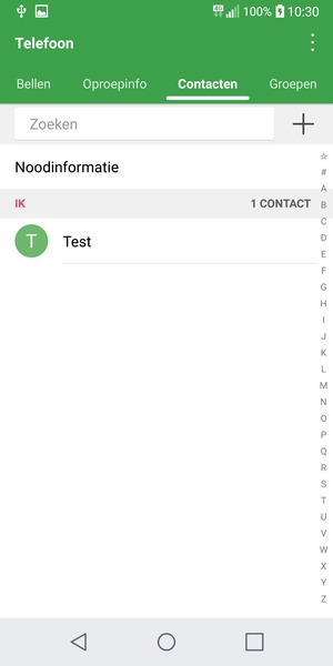 Selecteer de Menu-knop