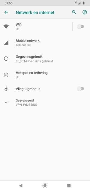 Selecteer Mobiel netwerk