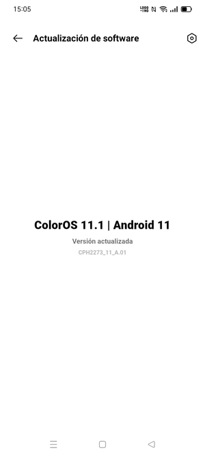 Si su teléfono está actualizado, verá la siguiente pantalla