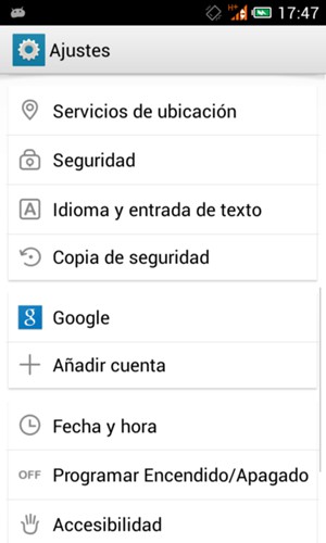 Seleccione Google