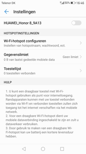 Selecteer Wi-Fi-hotspot configureren