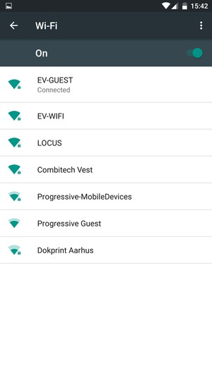 You are now connected to the Wi-Fi network