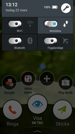 Tryck på Inställningar-knappen
