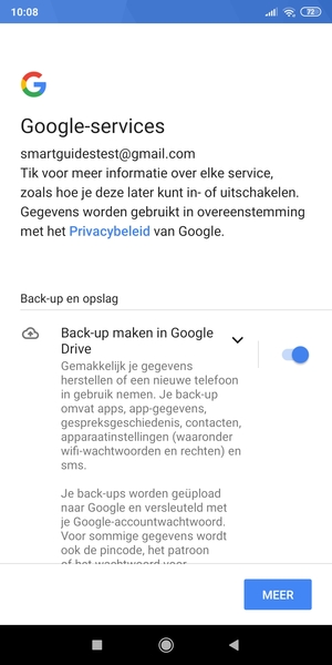 Selecteer MEER
