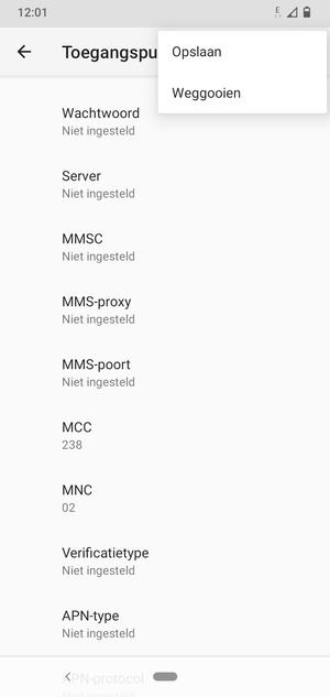 Selecteer Opslaan