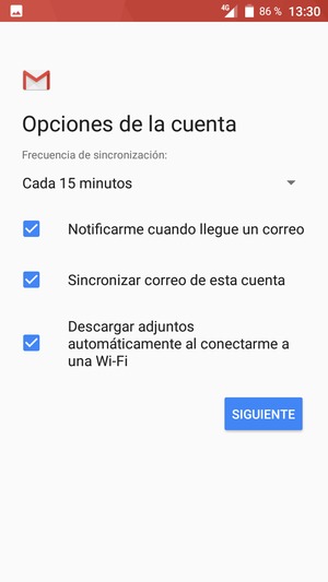 Seleccione SIGUIENTE