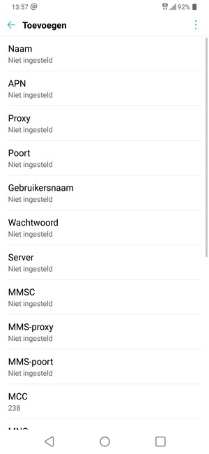 Voer mms-gegevens in