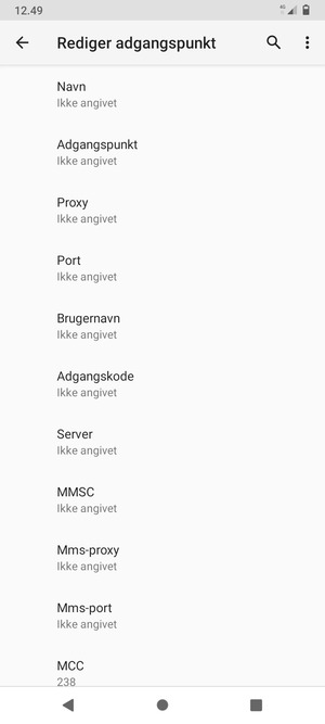 Indtast internet-oplysninger