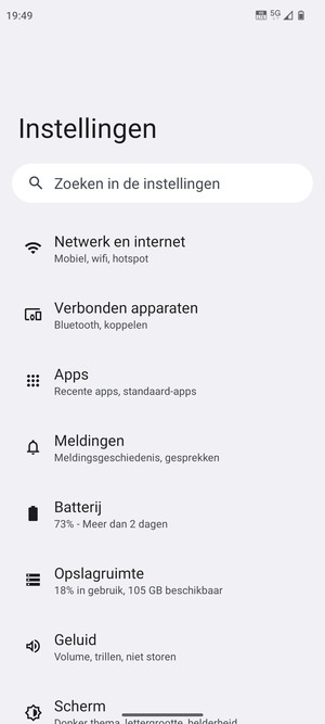 Selecteer Netwerk en internet