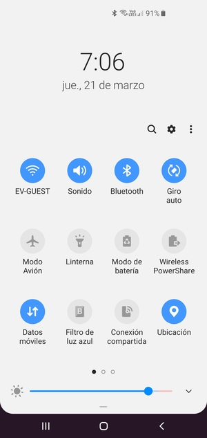 Desactive Wi-Fi y Bluetooth