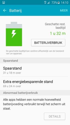 Selecteer Spaarstand
