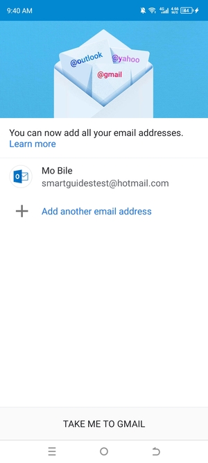 Select TAKE ME TO GMAIL