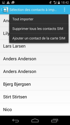 Sélectionnez Tout importer