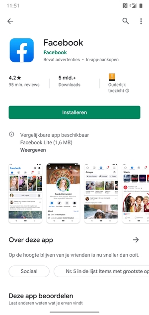 Selecteer Installeren