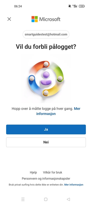 Velg ønsket alternativ