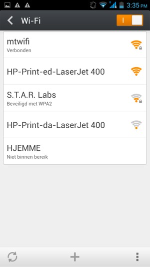 U bent nu verbonden met het WiFi-netwerk