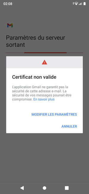 Sélectionnez MODIFIER LES PARAMÈTRES