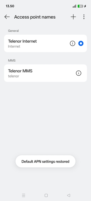 Select New APN