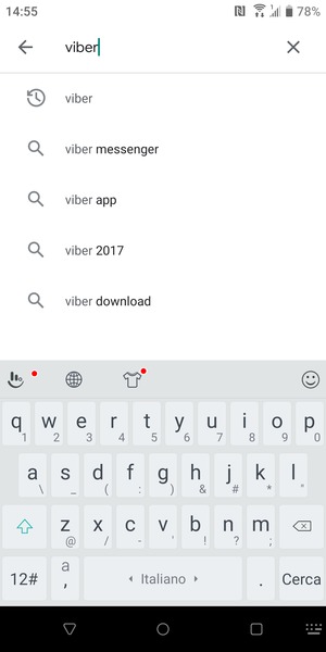 Inserisci il nome dell'app e seleziona Cerca