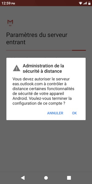 Sélectionnez OK