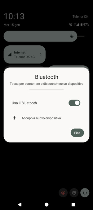 Disattiva  Usa il Bluetooth
