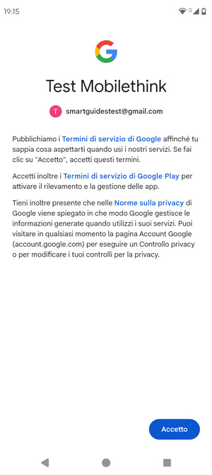 Seleziona Accetto