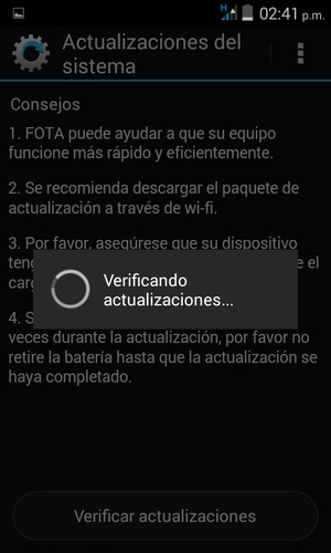 Espere a que la búsqueda termine