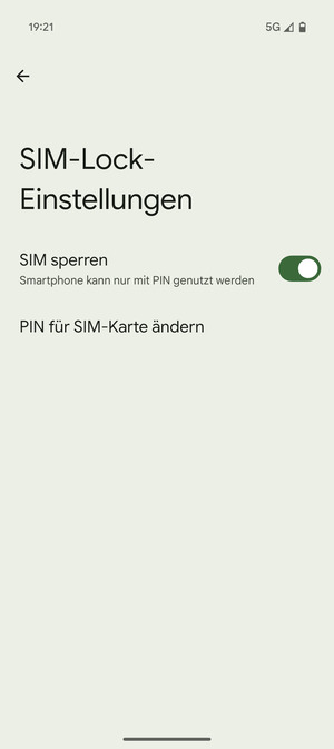 Wählen Sie PIN für SIM-Karte ändern