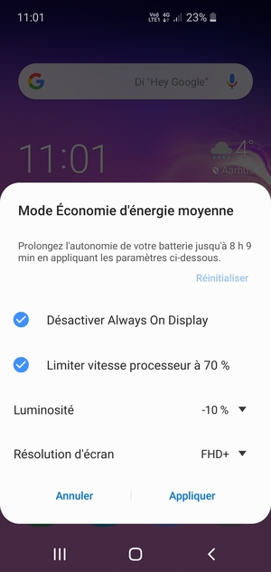 Sélectionnez Appliquer