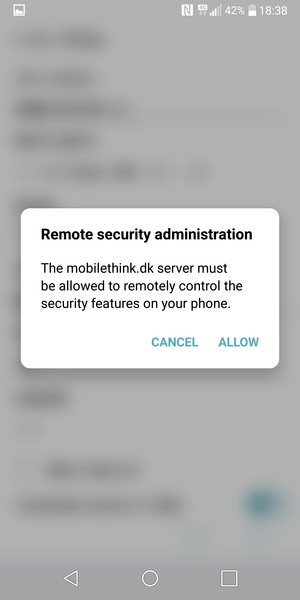 Select ALLOW