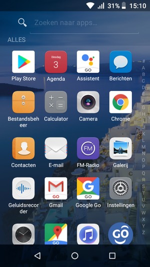 Scroll naar en selecteer Instellingen