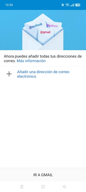 Seleccione Añadir una dirección de correo electrónico
