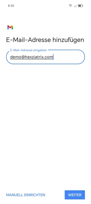 Geben Sie Ihre E-Mail-Adresse ein und wählen Sie WEITER
