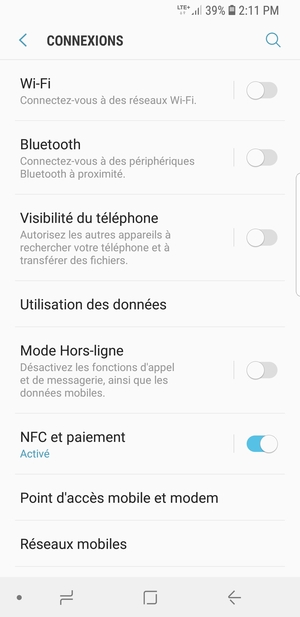 Sélectionnez Réseaux mobiles