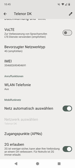 Scrollen Sie und wählen Sie Zugangspunkte (APNs)