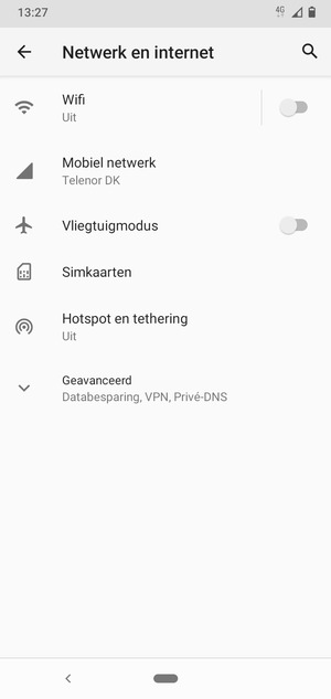 Selecteer Mobiel netwerk